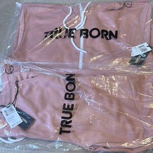 Men’s True Born Pastel Pink Sweatpants with Relaxed Fit Joggers